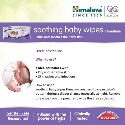 Himalaya Soothing Baby Wipes - (72 Pieces)