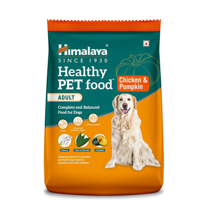 Himalaya Healthy PET Food for Adult Dogs | Chicken & Pumpkin | 1.2kg | Complete & Balanced Nutrition with Mountain Knot Grass, Tree of Heaven, Guduchi & Pumpkin