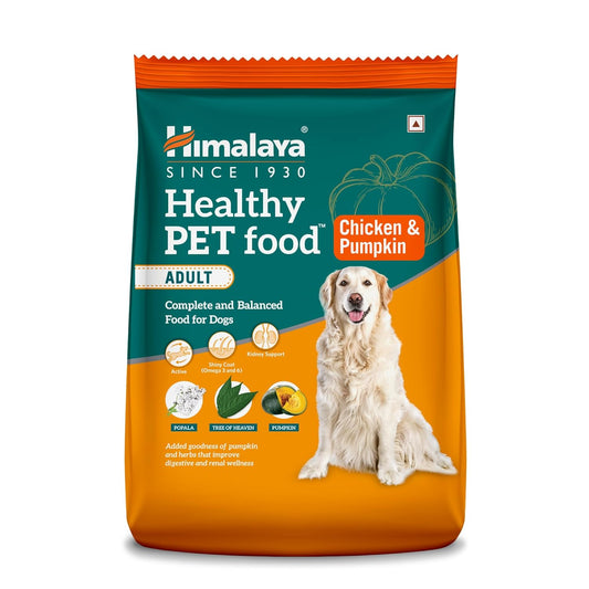 Himalaya Healthy PET Food for Adult Dogs | Chicken & Pumpkin | 1.2kg | Complete & Balanced Nutrition with Mountain Knot Grass, Tree of Heaven, Guduchi & Pumpkin