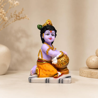 UNOVATE Krishna Makhan Chor Statue | Home Temple | Janmashtmi | Purple