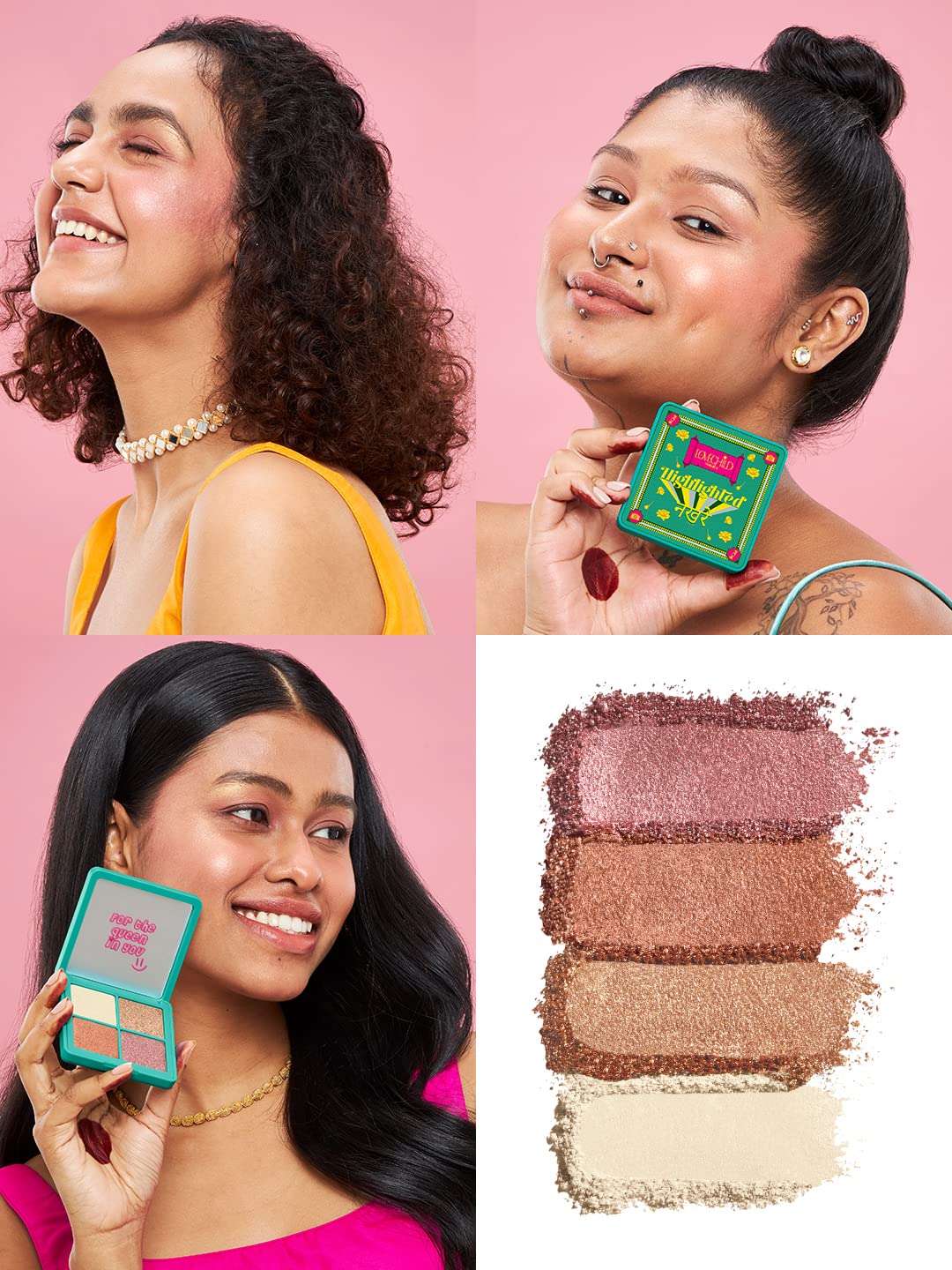 LoveChild Masaba Face Highlighter Palette (Sitara), 11.2gm