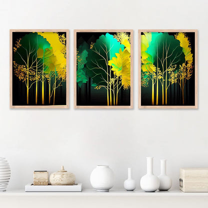 Painting for Wall Decoration - Modern Art Wall Decor Framed Painting for Living Room Bedroom - Framed Wall Posters/Paintings with Frame Set of 3 (Art 9, 10x13 inch)