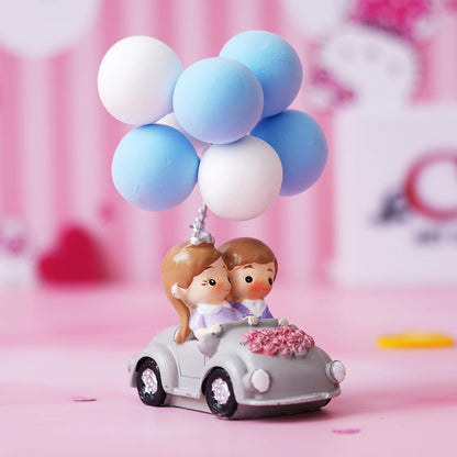 Valentine Gift for Girlfriend Boyfriend Romantic Couple Statue with Balloon on a Car Decorative Showpiece | Valentine Gift for Husband Wife Her Him | Valentines Day Decoration Items