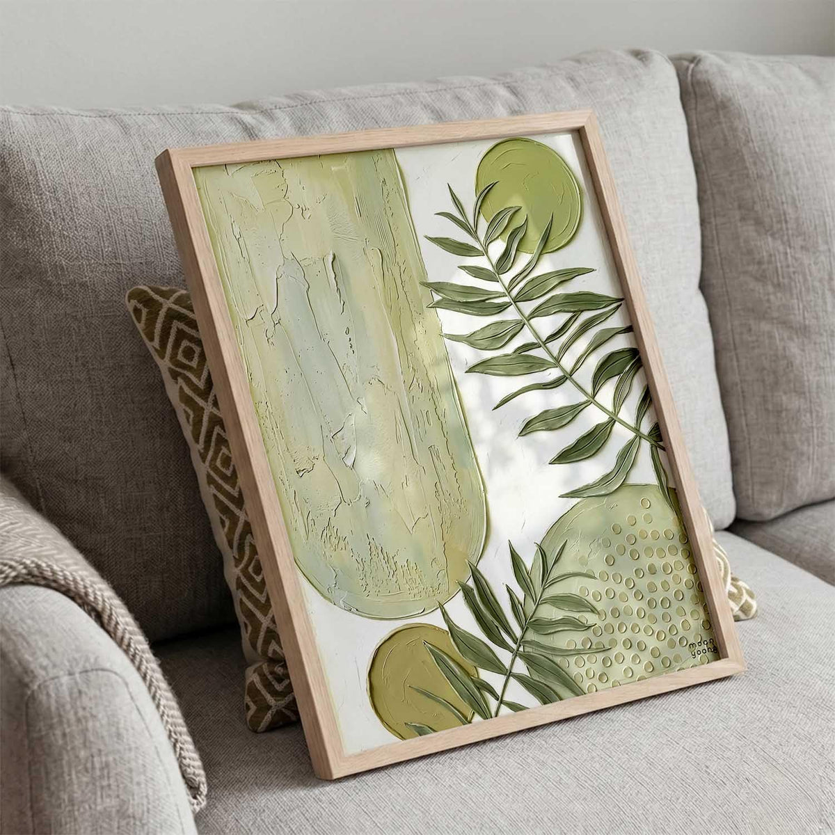 Aesthetic Boho Floral Art Home Decoration Painting | Floral Paintings With Frame For Living Room Bed Room Hotel Wall Decor Digital Reprint (19x25 inch)