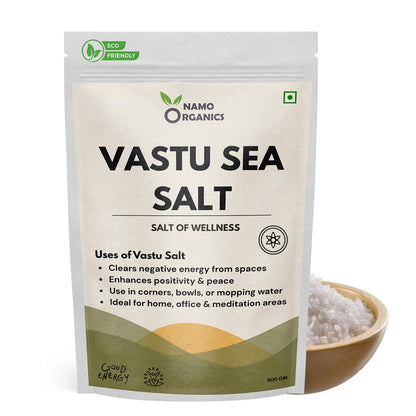 namoorganics PURE VASTU SALT - 900g - to Remove Negative Energy | Sea Salt for Vastu (Energised) | Used for Home, Bathroom, Nazar Dosh, Floor Cleaning | Brings Positive Energy