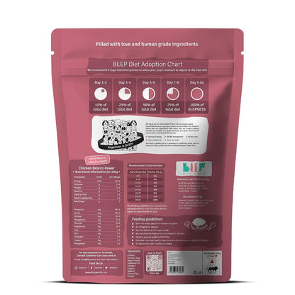 BLEP Dog Food Adult & Puppy | 200g | Dog Wet Food, High Protein, Omega 3&6, Contains Chicken Breast, Broccoli, Fresh Vegetables, Zero Preservatives, Digestible, Human Grade Fresh (Pack of 1)
