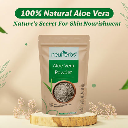 Neuherbs Aloe Vera Powder For Skin & Hair 100g | Aloevera Powder for Skin Nourishment & Hydration | 100% Pure & Natural | Cruelty & Paraben Free