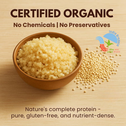 The Free Farm Wholegrain Premium Quinoa 500G | Gluten Free Quinoa Seeds, 14.68g Protein per serve, 20 Servings, High Fibre Supergrain