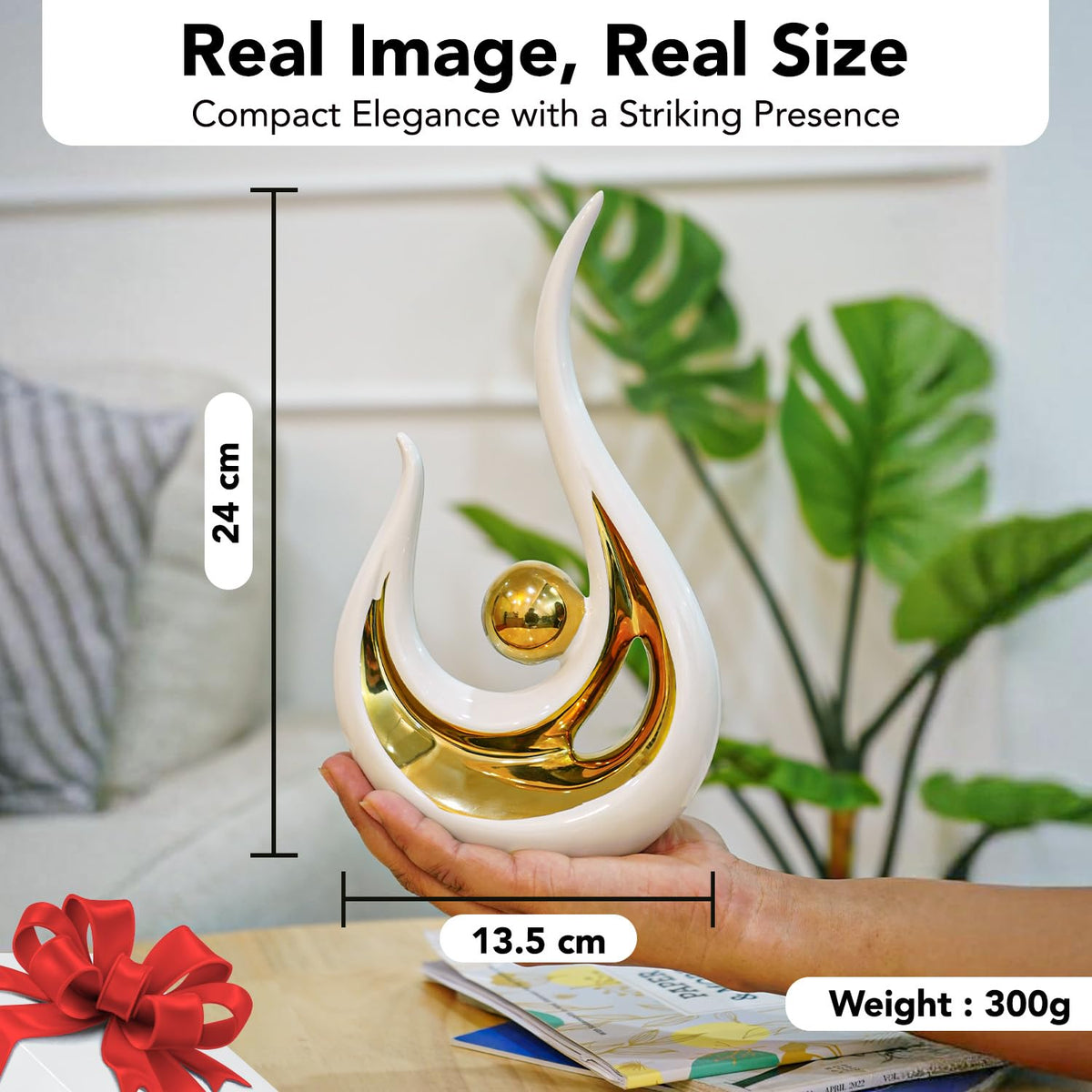 Nostrae Modern Abstract Art Show Pieces for Home Decor Living Room Decorative Items | Cute Showpieces Gift Item for Decor | Center Table Tv Unit Showcase Office Interior Statue Figurines