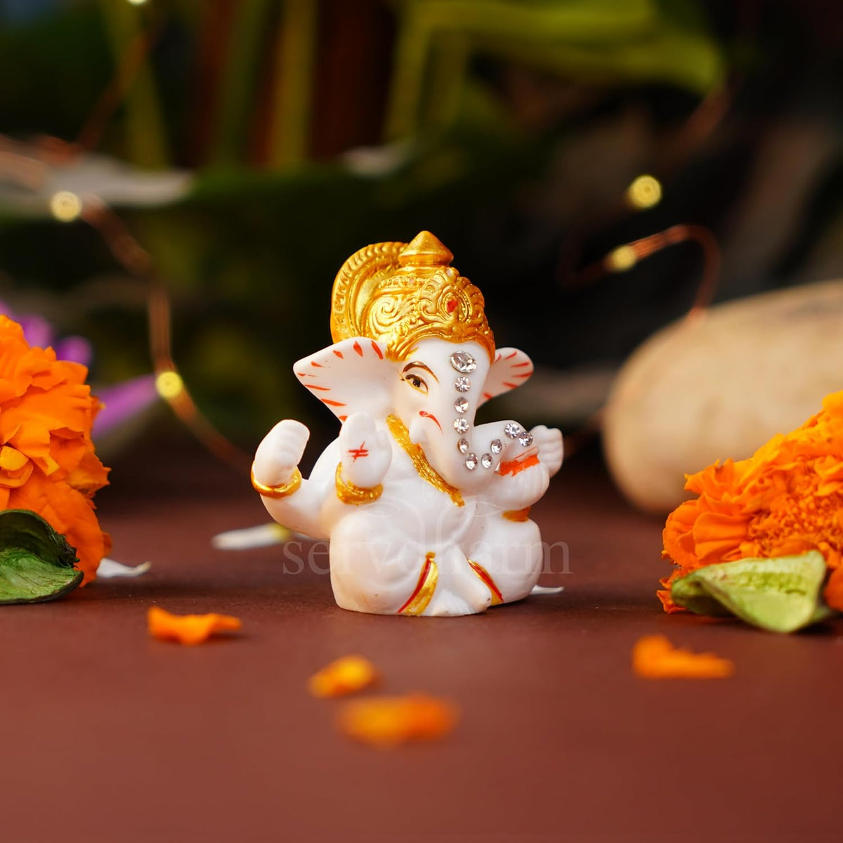 Ganesh Ji Murti 2.5" (Mangal Ganesh) Idol Statue Decorative Showpiece for Car Dashboard & Home Gifting, idol