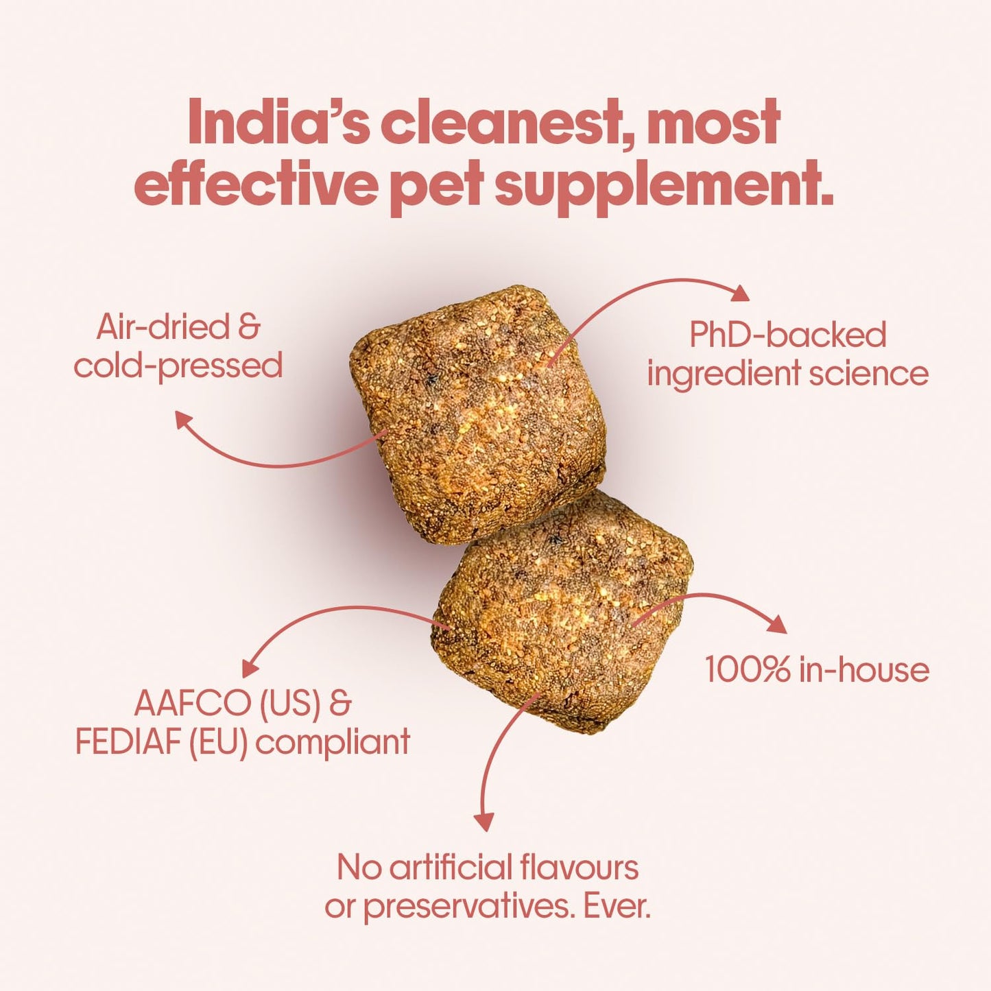 Hope All in One 14-in-1 Supplement Chews for Dog 30 Vegan hoplets |Multivitamins, Joint Support, Probiotics, Biotin, Omega 3 & 6| Pet Chews for Absolute Wellness | ColdPressed, Hypoallergenic