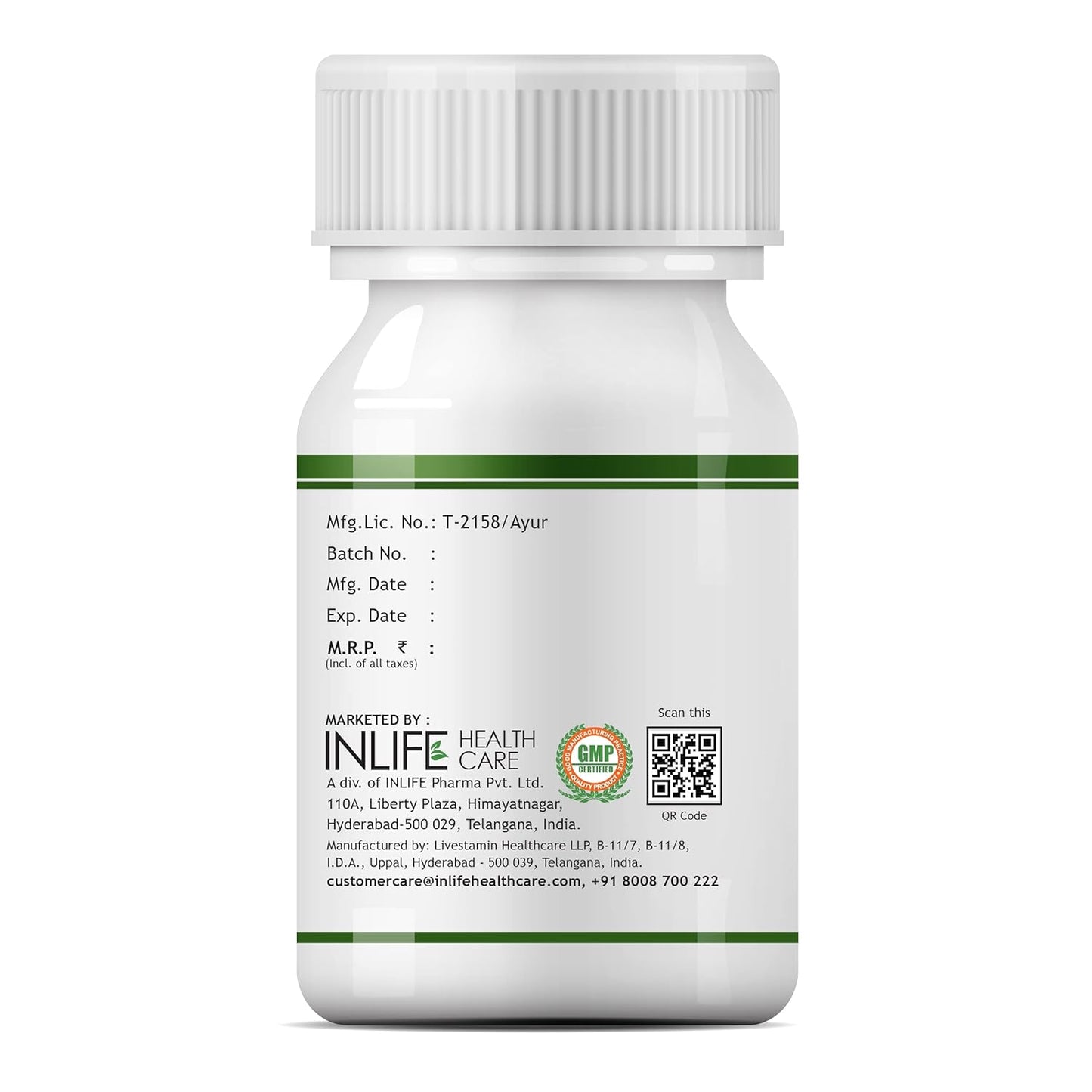 INLIFE Moringa Capsules 500mg | Leaf Extract (10:1) Powder Supplement | Water Distillation Extraction | Quick Absorption than Tablet - 60 Vegetarian Capsules (Pack of 1, 60)