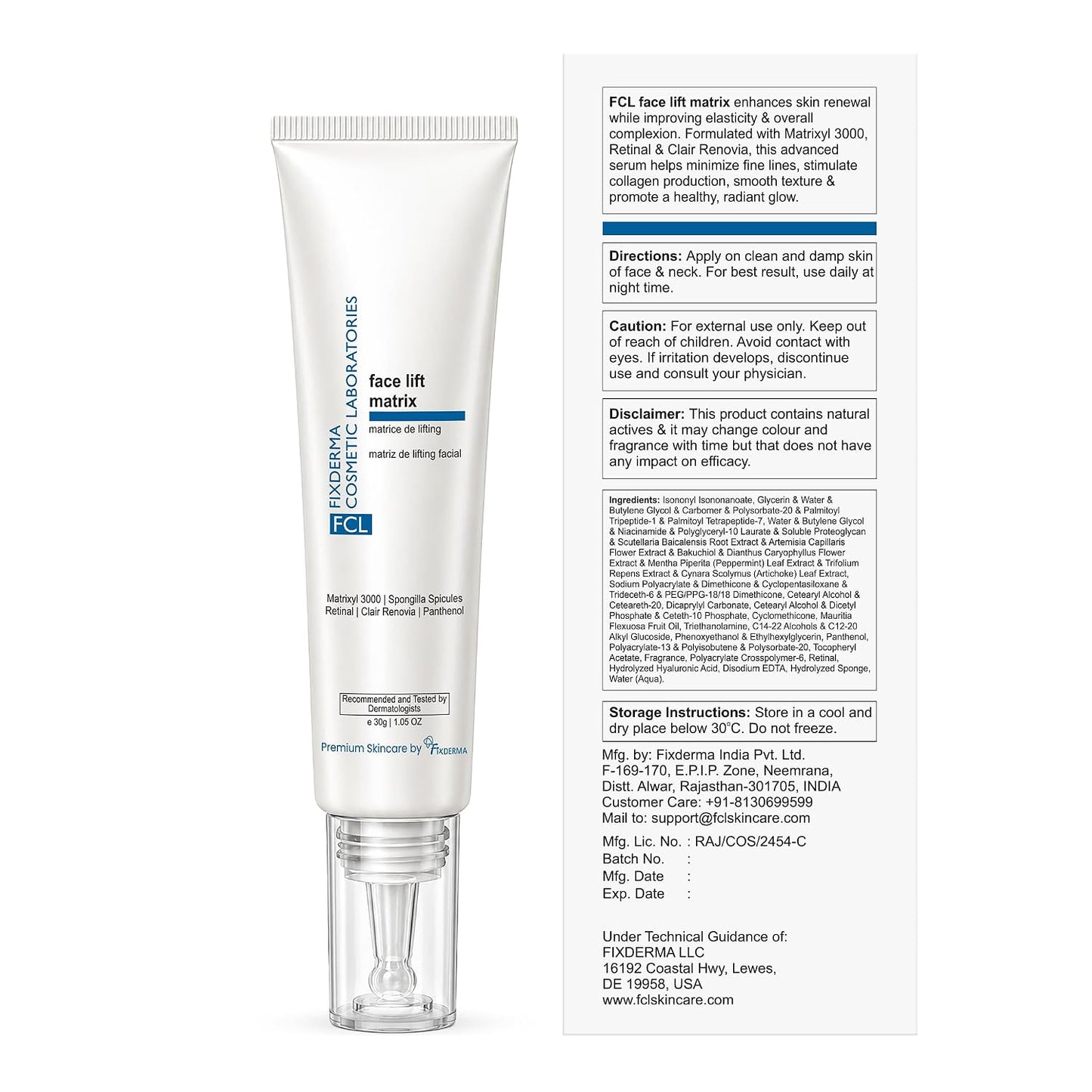 FCL Face Lift Matrix with Retinal & MATRIXYL 3000, 30g | Wrinkle & Fine Lines