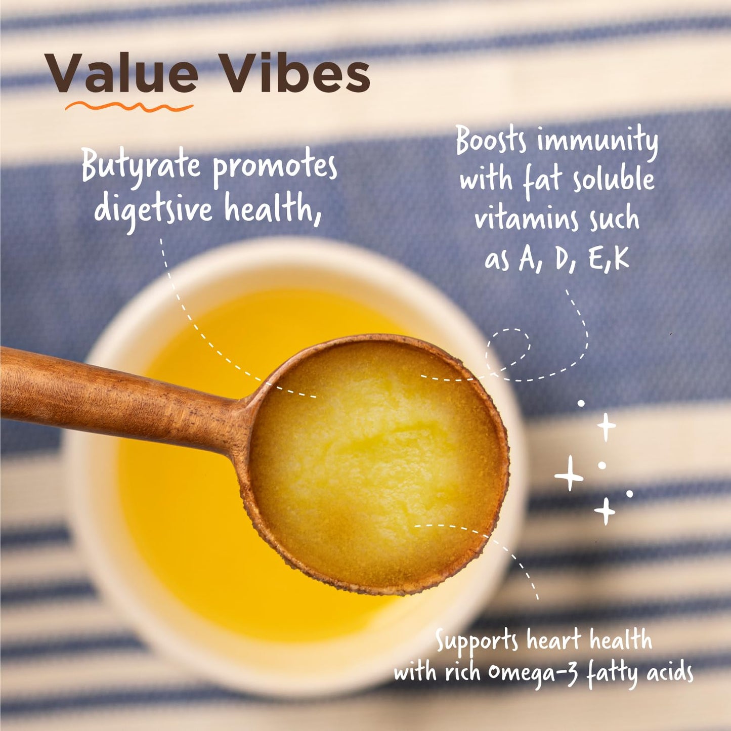 Two Brothers Organic Farms A2 Ghee |Free-grazed, Grass-fed Desi Gir Cows | Traditional Bilona Method | Pure, Natural and Healthy Ghee | Farm-Made A2 Cow Ghee with Probiotics for Gut Health