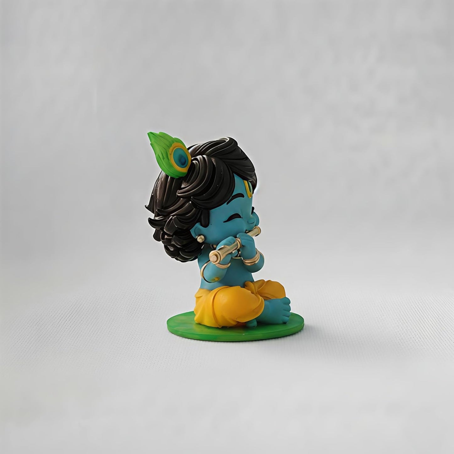 Rudjap Bal Roop Idol Laddu Gopal Lord Krishna 2.5 Inch Murti – Resin Krishna Statue for Car Dashboard, Home Temple & Office Desk Decor, Spiritual Showpiece for Pooja, Festive Gift & Home Decoration