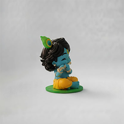Rudjap Bal Roop Idol Laddu Gopal Lord Krishna 2.5 Inch Murti – Resin Krishna Statue for Car Dashboard, Home Temple & Office Desk Decor, Spiritual Showpiece for Pooja, Festive Gift & Home Decoration