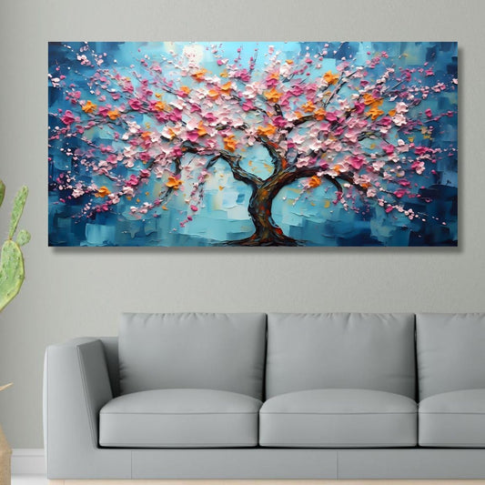 Unframed Rolled Art Print || Beautiful Tree Canvas Wall Art Print for Home & Office || Unframed Canvas Painting for Wall Decor || Home Wall & Office Interior PRE-CR-218