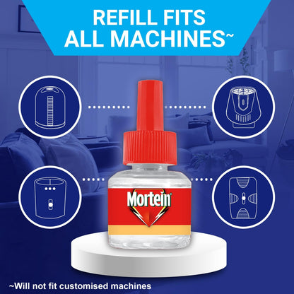 Mortein 45ml x 3 Refills With The Pleasant Fragrance of Mandarin & Neroli Liquid| Fits All Machines | Smartplus Mosquito Killer | 100% Protection from Mosquitoes | Insect & Mosquito Repellent