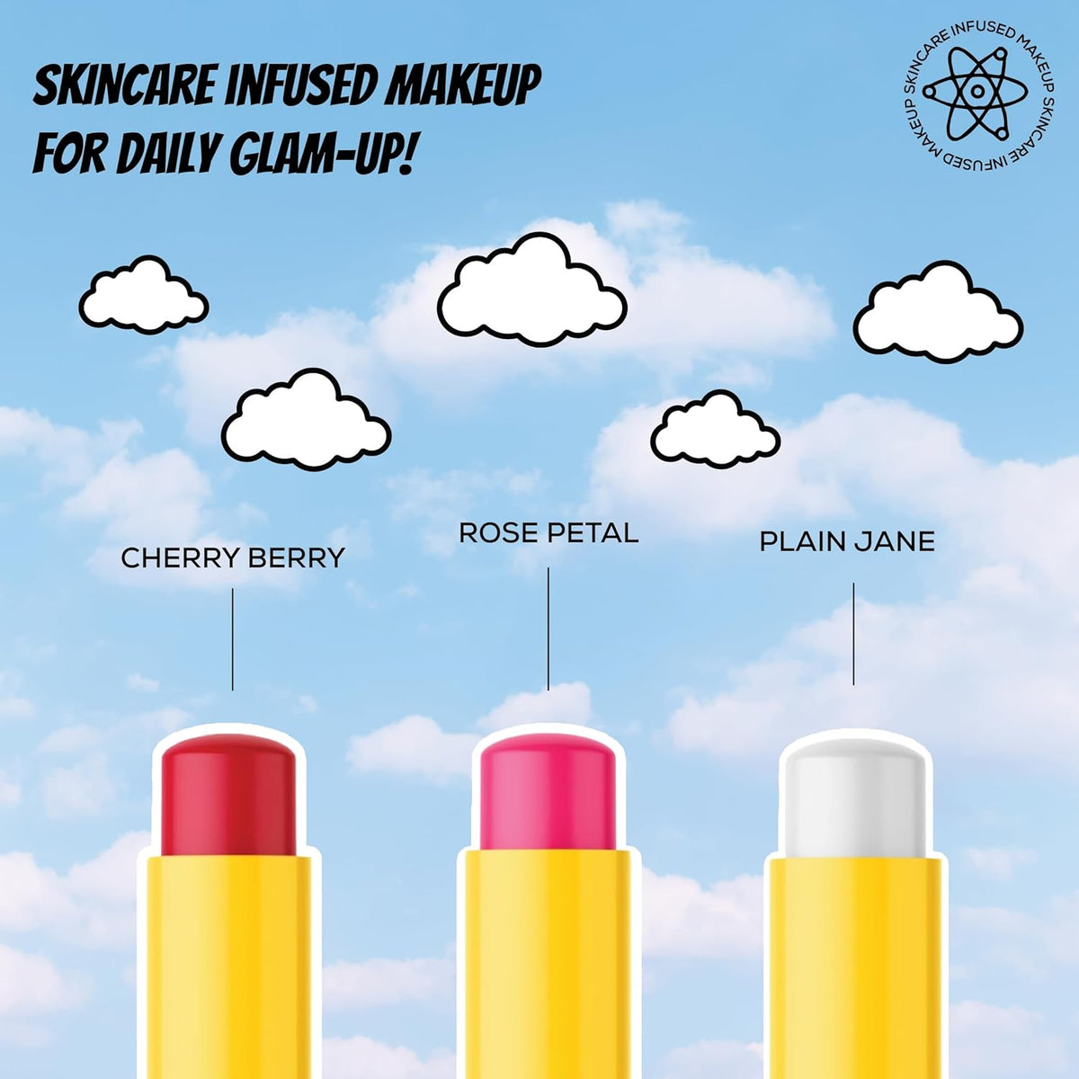 RENEE Everyday Tinted Lip Balm - Cherry Berry, Heals, Moisturizes & Protects with SPF 30, for Dry & Chapped Lips, Enriched with Vitamin C, Shea Butter & Hyaluronic Acid, Skincare Infused Makeup 4.5 Gm