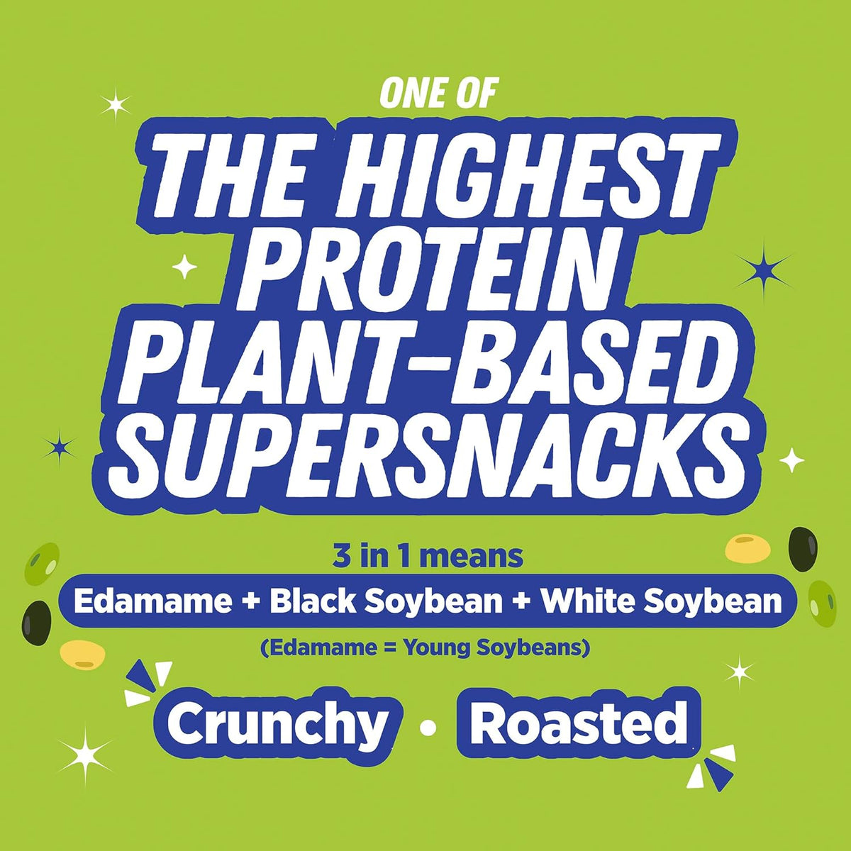 Urban Platter Roasted Salted 3-in-1 Soybean, 150g (44% Protein, 17% Fiber, Lightly Salted Green Edamame, Black & White Soybeans, Highest Plant Protein Supersnack)
