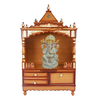 Ganesha Ganesh Ganpati Gajanan Statue Idol Murti Gift Item Decorative Showpiece Multicolor Polyresin Pack of 1 (B008)