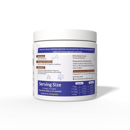 Hye Pets Bovine Colostrum Powder for Dogs & Cats | Allergy & Itchy Skin Relief Supplement | Immune Support with Natural Antibodies | Pure, Single Ingredient, No Preservatives | 60 Days Supply | 60g