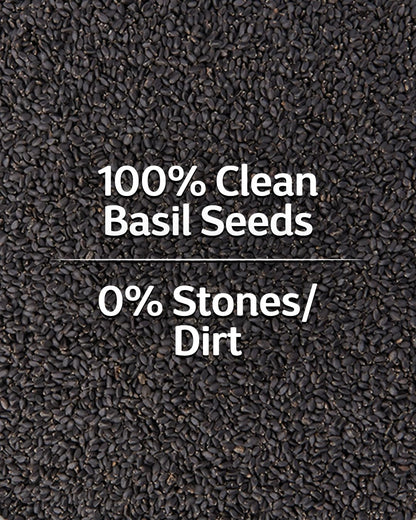 True Elements Basil Seeds 250g - Sabja Seeds | High Fibre and Omega 3