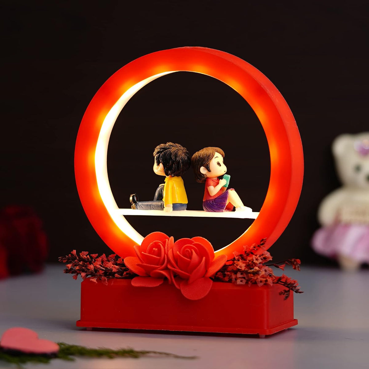 eCraftIndia Red Man Proposing Light Showpiece