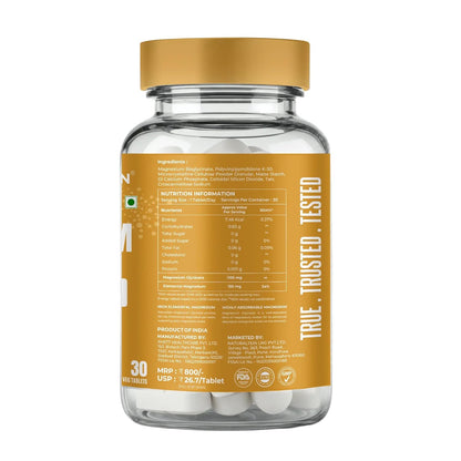 Naturaltein Magnesium Glycinate 1100mg (150mg Elemental) | Chelated High Absorption Magnesium | Supports Sleep Quality & Normal Muscle Function | Glyphosate Tested | 30 Tablets