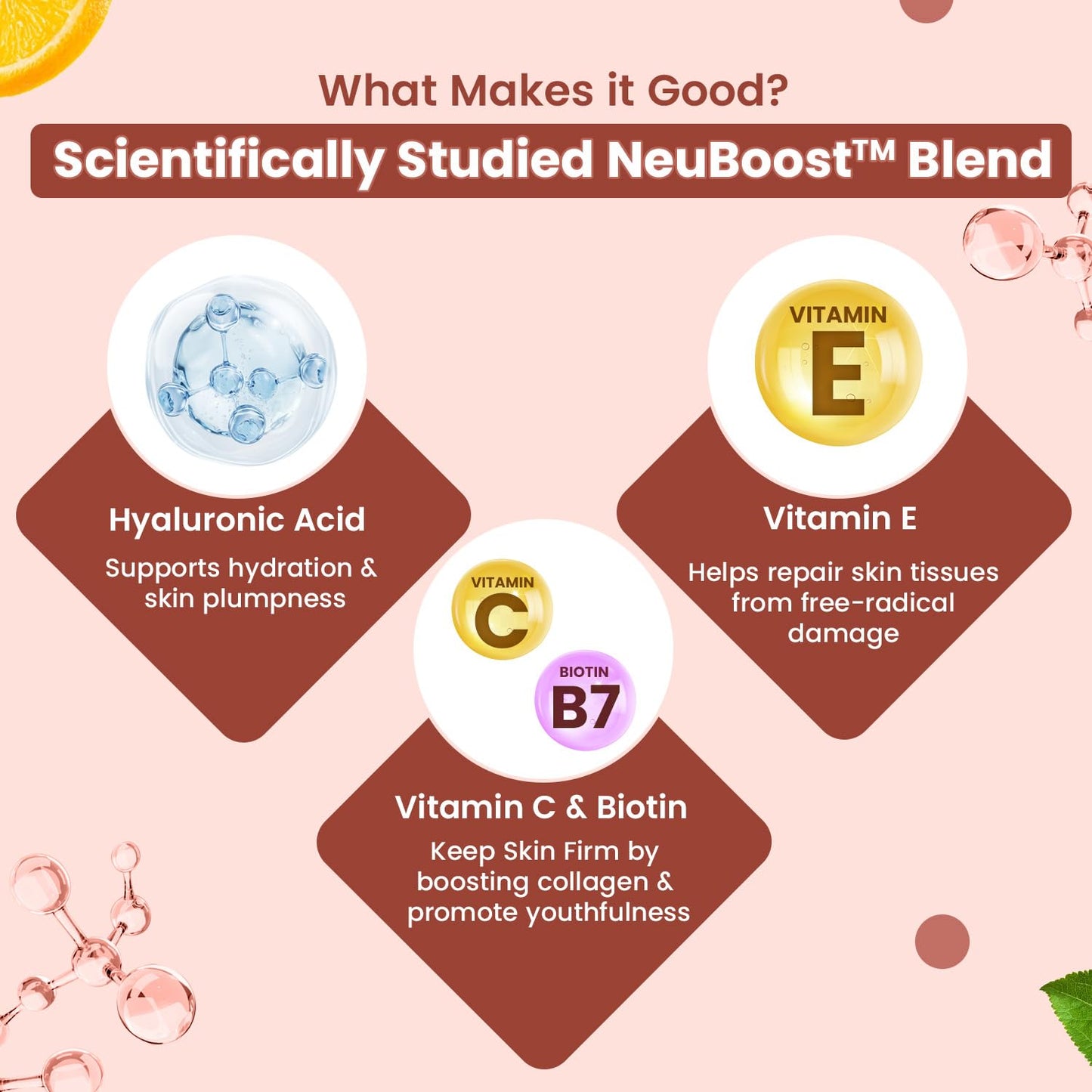 Neuherbs Glutathione 600mg - 15 Effervescent Tablets For Healthy & Glowing Skin | L-Glutathione Tablets With Hyaluronic Acid, Vitamin C & E For Skin Glow, Hydration & Anti Pigmentation | Orange Flavour