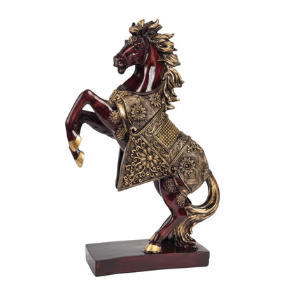 eCraftIndia Resin Running Horse Showpiece for Home Decor Office | Gift for Housewarming Birthday