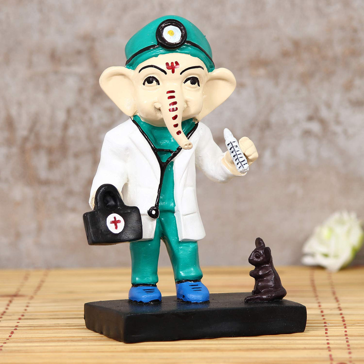 Decorative Lord Ganesha Idol in Doctor Avatar