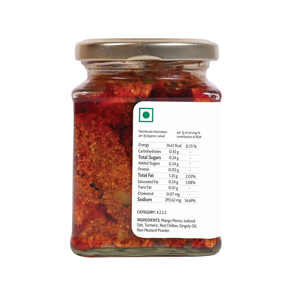 Homemade Love Mango Avakai Pickle (250 Gm) | South Indian Taste Mango Pickles | Aam ka Achar Perfect for Rice, Dosa, Idli, Chappati | Tangy and Spicy Home Made Mango Pickle | No Preservatives