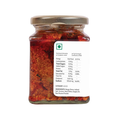 Homemade Love Mango Avakai Pickle (250 Gm) | South Indian Taste Mango Pickles | Aam ka Achar Perfect for Rice, Dosa, Idli, Chappati | Tangy and Spicy Home Made Mango Pickle | No Preservatives