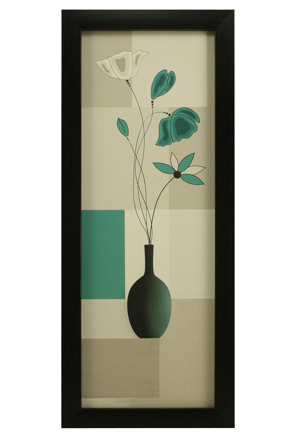 3 Pc Set Of Floral Paintings Without Glass 5.2 X 12.5, 9.5 X 12.5, 5.2 X 12.5 Inch