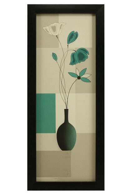 3 Pc Set Of Floral Paintings Without Glass 5.2 X 12.5, 9.5 X 12.5, 5.2 X 12.5 Inch