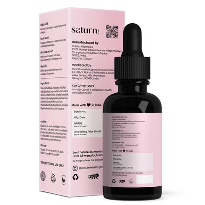 Saturn by GHC Intimate Depigmentation Serum Powered With Kojic Acid, Lactic Acid for Underarms, Thighs, Elbows, Back & Bum, 30ml