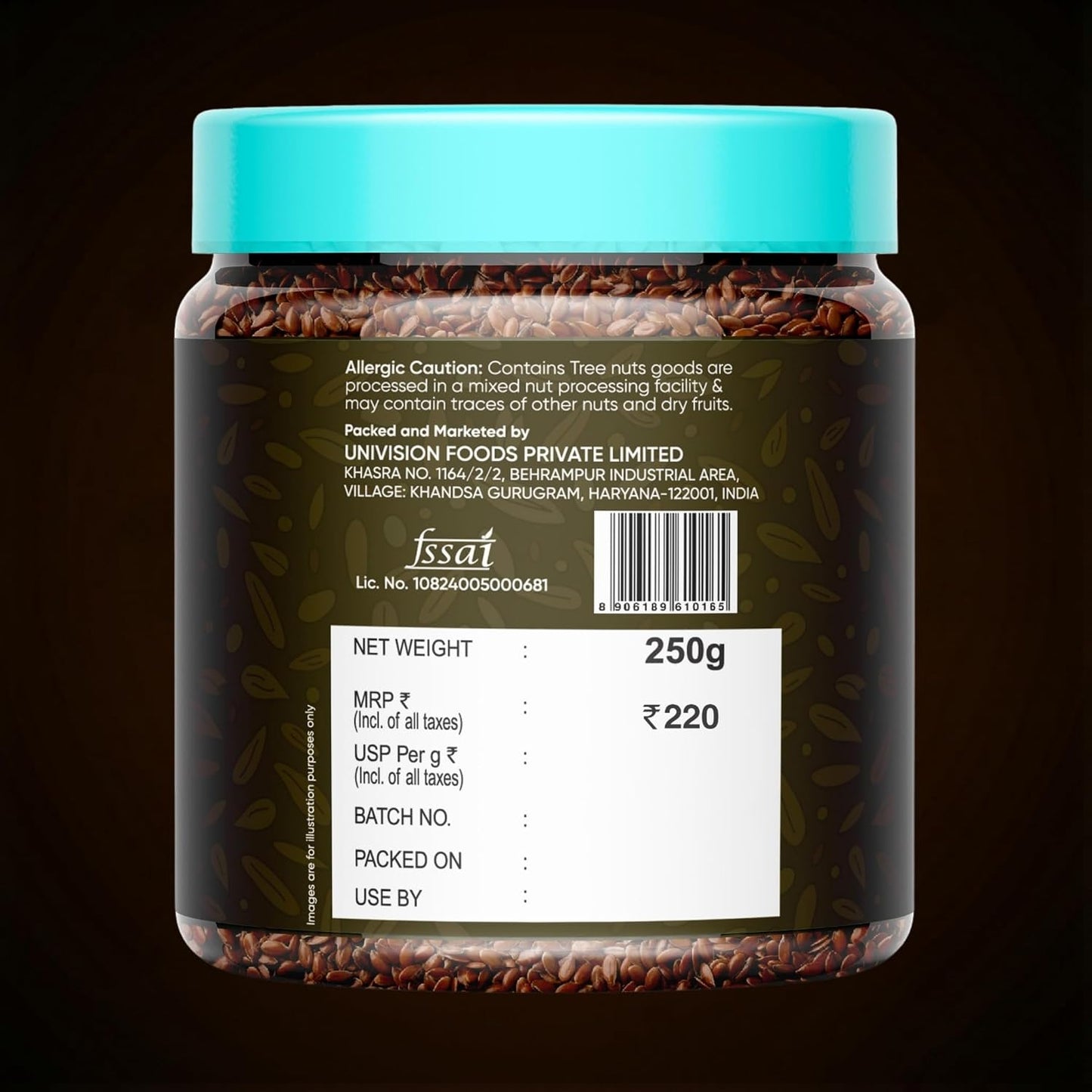 Tauffa Flax Seeds 250g | Omega 3 Rich Superfood Seeds | High Fiber & Protein | Gluten Free Vegan Seeds for Smoothies, Salads, Baking & Daily Nutrition