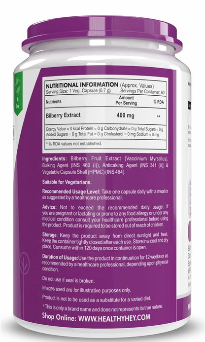 Supplement container with purple lid and label on a white background