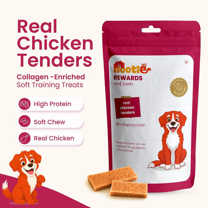Nootie Rewards Real Chicken Tenders for Dogs 50g | High Protein Dog Treats