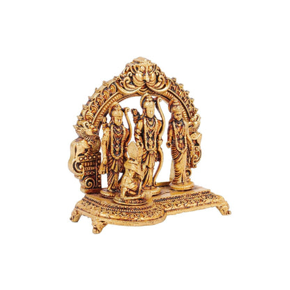 2.5 Inch Pure Brass Ram Darbar Idol | Lord Ram, Sita, Lakshman & Hanuman Ji Statue for Home Temple, Mandir & Pooja Room Decor | Ideal for Pooja, Diwali, Spiritual Gifting & Housewarming