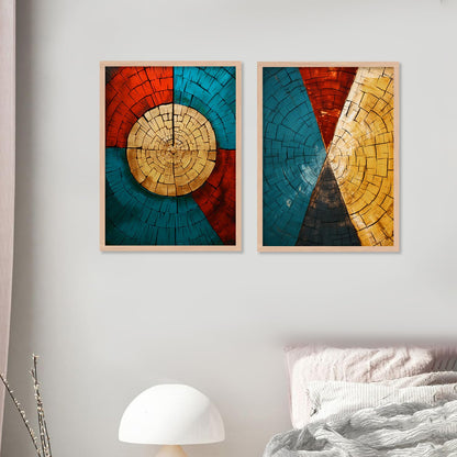 Aesthetic Art Home Decoration Painting | Paintings With Frame For Living Room Bed Room Hotel Wall Decor Digital Reprint Set of 4