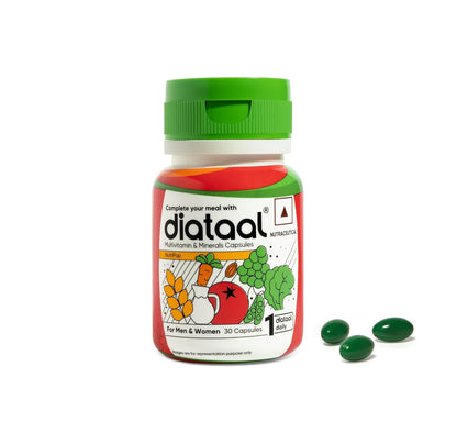 Diataal Multivitamin with Biotin, B12, Niacin, Zinc & Folic Acid | Daily Supplement for Hair, Skin, Immunity & Energy | Men & Women | 30 Capsules
