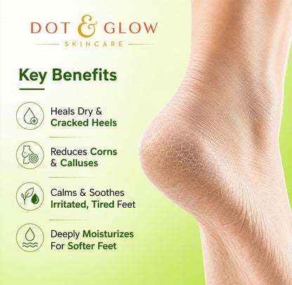 Dot & Glow Moisturizing Foot Cream 50g | Shea Butter, Aloe Vera & Vitamin E with Natural Oils | Hydrating Foot Care Cream for Dry, Rough & Cracked Feet | Men & Women