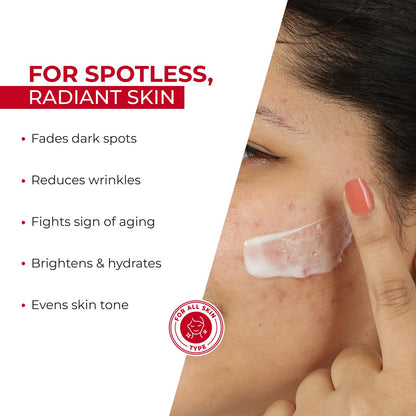 Leeford Spotsrub Face Cream for Women 15g - with 2% Kojic Acid and Vitamin C | Hydroquinone Free | Helps to Remove Pimples and Dark spots