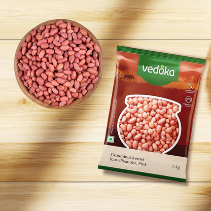 Vedaka Raw Peanuts, Pink, 1kg