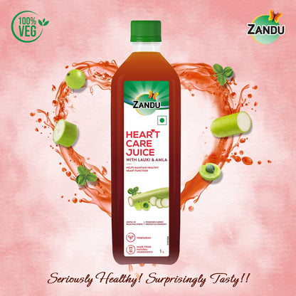 Zandu Heart Care Juice 1L| Helps Maintain Healthy Heart Function | Relieves Stress & Boosts Immunity