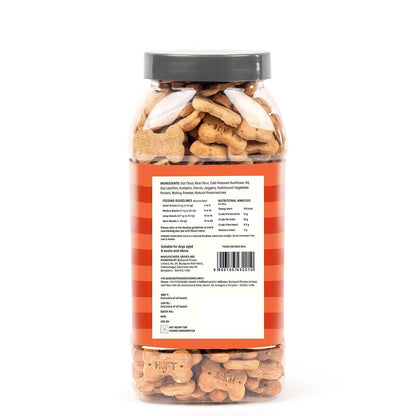 Yummy in My Tummy by HUFT Pumpkin & Carrot Dog Biscuits – 800 gm | Vegetarian Crunchy Treats for Dogs | Healthy Training Snack | Easy to Digest | Suitable for All Life Stages & All Breeds Dogs