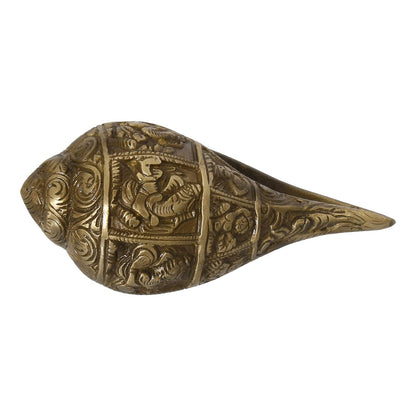 Brass Auspicious Lord Ganesha Shankh (BGO905)