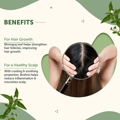 Neuherbs Bhringraj Powder For Hair Growth - 100g | Hair Mask For Nourishment of Hairs | 100% Pure & Natural With No Additive Preservatives